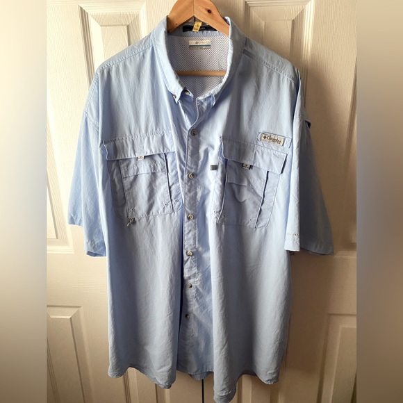 Columbia Other - Columbia PFG Sail Blue Bahama Short Sleeve Shirt SZ 3XT